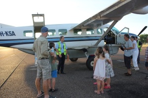 Getting ready to go on the flight over the Bungle Bungles
